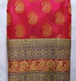 Woven  Cotton Soft  Saree (Red &Blue)