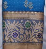 Woven  Cotton Soft  Saree New 2025 (Blue&Pink )
