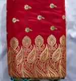 Woven  Cotton Soft  Saree New 2025 (Red&Blue ) MH