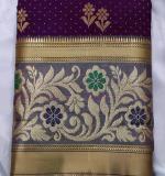 Paithani Art Silk Saree  (Purple)