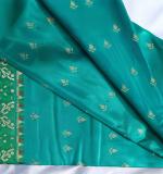 Women's Banarasi Poly Silk Saree (Blue & Green )