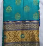 :   Woven Kanjivaram Cotton Silk Saree  (Green & Blue )