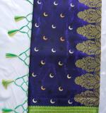 Woven Kanjivaram Moon Cotton Soft  Saree (Blue & Green)