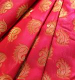 Woven  Cotton Soft  Saree (Red &Blue)