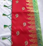 :   Woven  Cotton Soft  Saree New 2025 (Green&Blue)