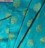 :   Woven Kanjivaram Cotton Silk Saree  (Green & Blue )