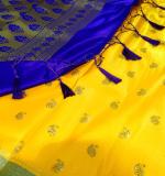 BANARASI Paithani Art Silk Saree (Yellow)