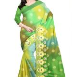 Green fix Design  Party Sari  MAHARASHTRA Special
