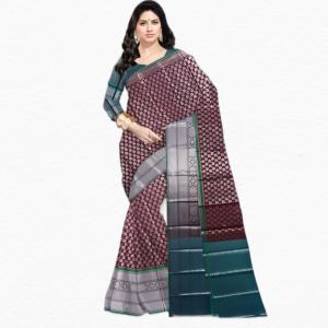Maroon Self Design Banarasi Silk Chennai
