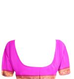 Pink fix Design check Party Sari  MAHARASHTRA Special