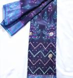 :  Blue fix Design check Party Sari  MAHARASHTRA Special