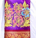 Pink fix Design check Party Sari  MAHARASHTRA Special
