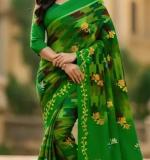 Banarasi Rich Pallu Green Maharashtra