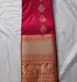 Woven Narayanpet Pure Cotton Saree  (Red)