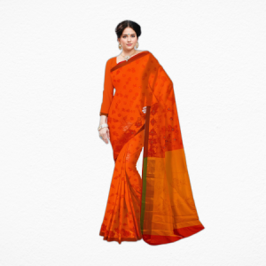 Orange Banarasi Silk