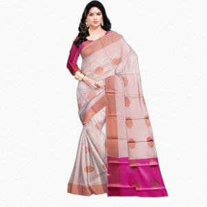 Banarasi Cotton Silk Saree  (Multicolor)