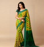 :  Green fix Design chek Party Sari  MAHARASHTRA Special