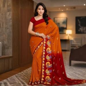 Chanderi Fancy Work DAILY Wear Saree