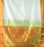Banarasi Art Silk Saree  (Red, White)