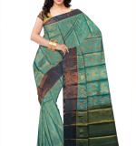 :   Woven  Soft  soft  Cotton  Saree New ( Darck & Coper silver )