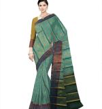 :   Woven  Soft  soft  Cotton  Saree New ( Darck & Coper silver )