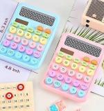 Colorful Solar Calculator Dual Power Large LCD Display 12 Digit