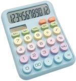 Colorful Solar Calculator Dual Power Large LCD Display 12 Digit