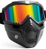 Protective Motorcycle Face Mask with Detachable Goggles