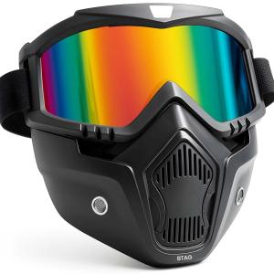 Protective Motorcycle Face Mask with Detachable Goggles