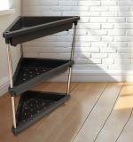 3-layer Multipurpose Plastic Corner Storage Rack
