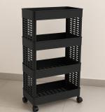 4-layer Plastic Storage Rack With Wheels