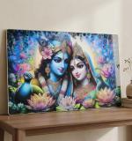 Premium Radha Krishna Decorative Wall Frame Painting