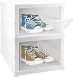 Stackable Multifunctional Storage For Clothes Foldable Drawer Shelf Basket Utility Cart Rack Storage Organizer Cart For Kitchen Pantry Closet Bedroom Bathroom Laundry (2 Layer 1 Pc)