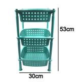 3 Layer Squre Kitchen Trolley Basket