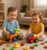 Funwoods Itsy Bitsy Construction Vehicle Toy Set For Kids - (8 Pc)