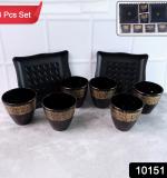 2 Bowl 6 Glass Snake Set ( 8 Pc Set )