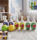 Kids Bowling Set With 6 Colorful Pins And 2 Balls (1 Set)