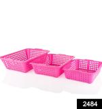 Plastic Multiple Size Cane Fruit Baskets (3 Size Large Medium Small)