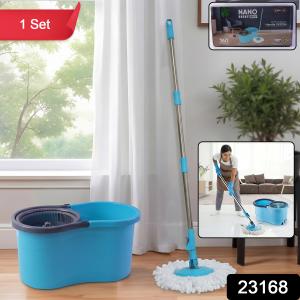 360 Degree Spin Mop Bucket Set With Adjustable Stainless Steel Handle