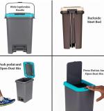 Apex Push N Pedal Plastic Dustbin 10l Capacity (1 Pc)