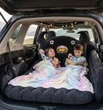 Car Air Mattress With Black Monster Pillow And Cushions For Kids And Adults (1 Set)