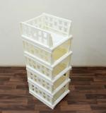 5 Layer Stackable Multifunctional Storagefor Clothes Foldable Drawer