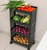 4-layer Plastic Storage Rack With Wheels