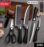 Stainless Steel Knife Set With Chef Peeler And Scissor (6 Pieces)