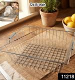 Multipurpose Stainless Steel Kitchen Sink Basket (1 Pc 12x15 Inch)