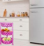 Round Multipurpose Plastic Storage Rack Organiser