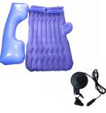 Portable Car Air Mattress Bed Set With Pump Pillows Inflatable (Dark Blue)
