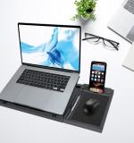1229 Laptop Stand Suitable Portable Foldable Compatible With Macbook Notebook Tablet Tray Desk Table Book With Free Phone Stand