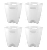Modern Plastic Dustbin Waste Paper Basket - (4 Pc)