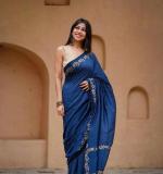 KPW 366 Beautiful Digital Printed Blue Saree